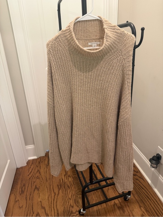 American Eagle Outfitters Sweaters - American Eagle Outfitters Beige Turtleneck Knit Sweater